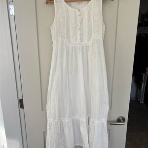 White Cotton Maxi Dress